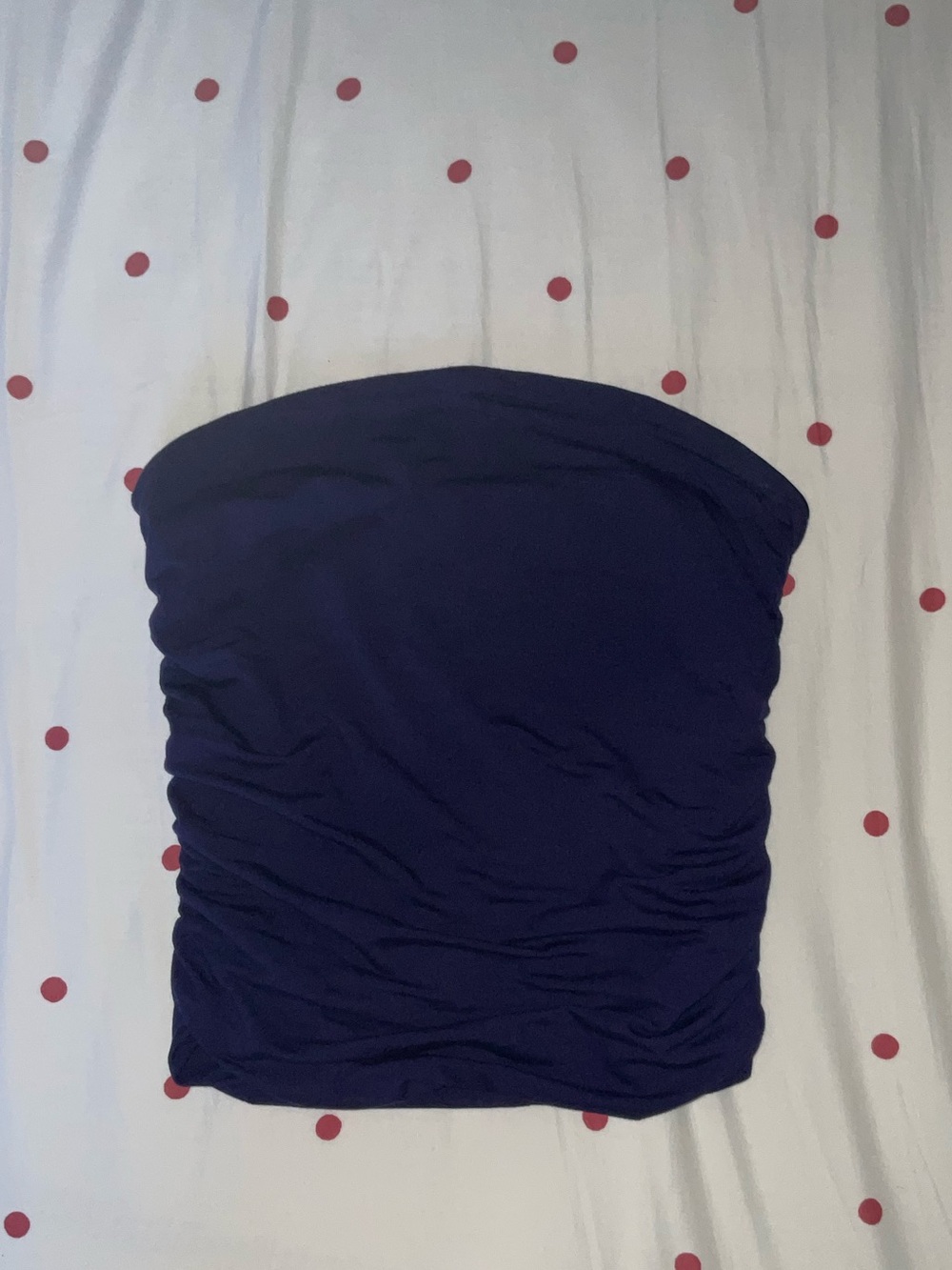Strapless Ruched Tube Top - Deep Purple